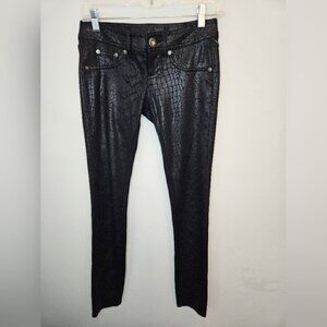 Guess snake Jeans. Black & Gold. Size 25
